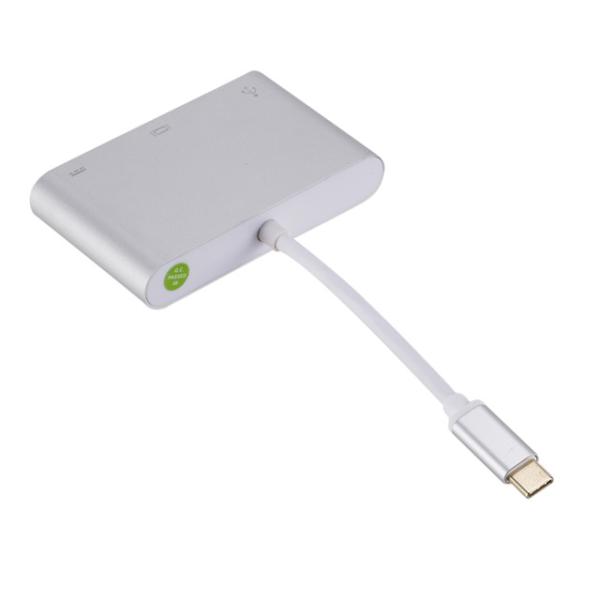 Quality Data Transfer Ultra Thin VGA 3 In 1 10Gbps Powered USB C HUB for sale