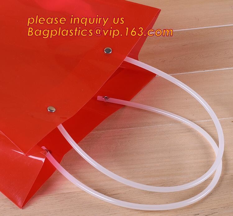 Promotional customized high quality soft loop plastic cloth bag,manufacturer custom soft loop handle polyethylene PE pla