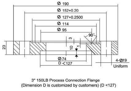 Liquid Gas Steam Capacitance Level Transmitter With Flange Mounting Intelligent Type