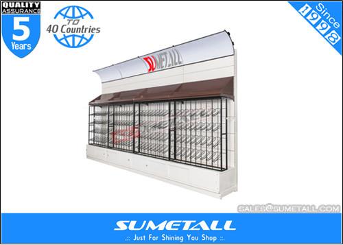 Quality Customized Shop Display Shelf Euro Style , Winer Liquor Bottle Display Shelf Fixtures for sale