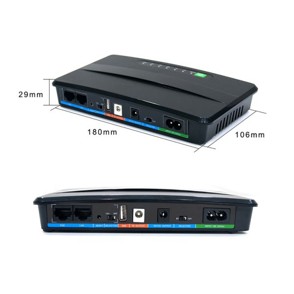 Overload Protection Mini DC UPS 100-240Vac Input 5V 9V 12V 15V 24V 48V Output