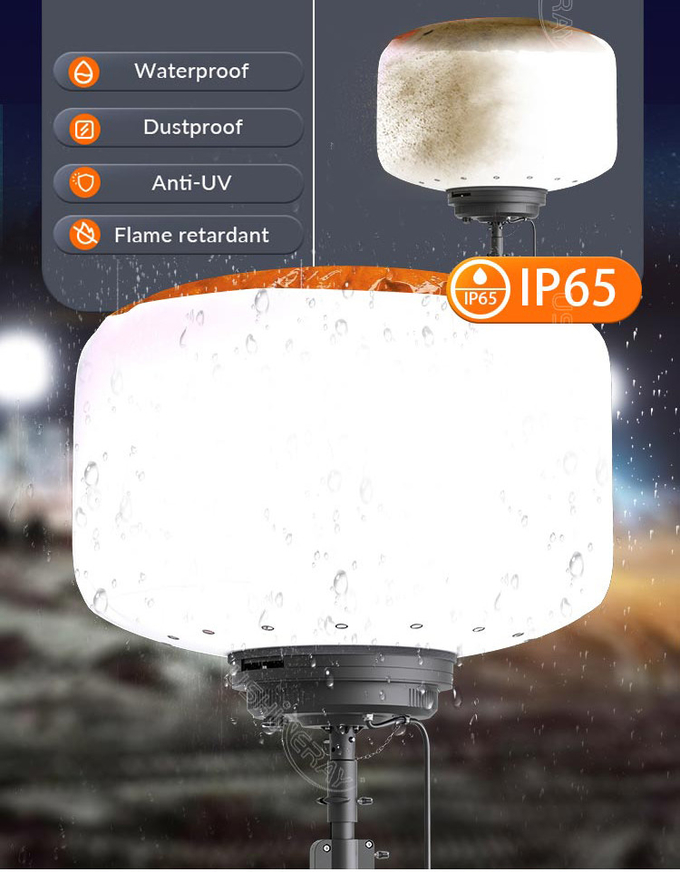 Inflatable construction lights 320W LED balloon light tower for RV Travel