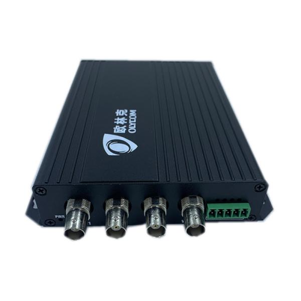 4 Channel Optical Fiber Video Converter Single Mode Simplex 20km FC With Reverse