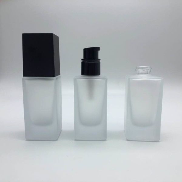 Square Clear Liquid Foundation Bottle 30ml 50ml ODM OEM Logo