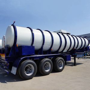China Chemical Substances Sulfuric Tri Axle 19cbm Acid Tanker Trailer wholesale