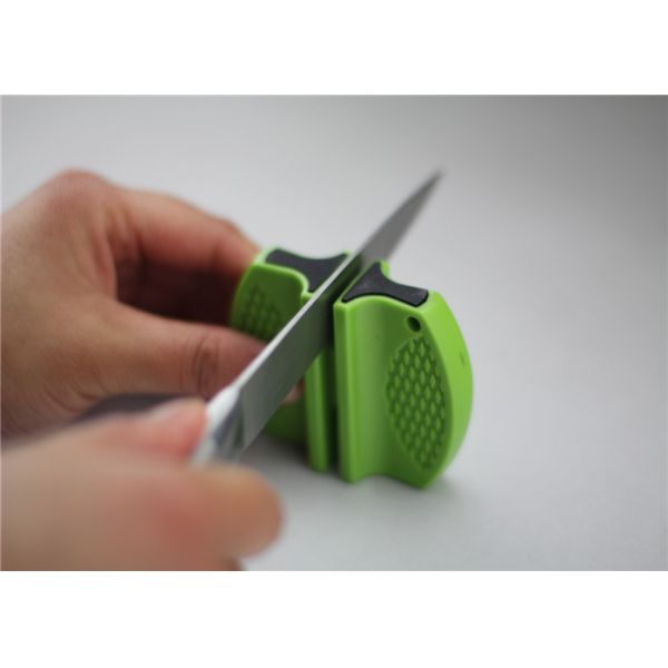 Portable Plastic 2 Stage Knife Sharpener Camping Tools With Dry And Clean