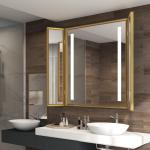Magnifying LED Clock Display Mirror Light for Custom Design Finishing in Hotel
