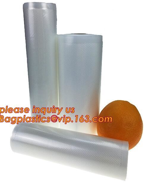 Embossing Resealable Vacuum Food Bags For Household Eco- friendly Texture Vacuum Food Storage Plastic Bag Rolls Moisture