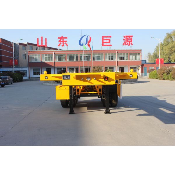 Aotong 20Ft 40Ft Container Frame Skeletal Semi Trailer with Fuwa Bpw Optional 13tons Axle