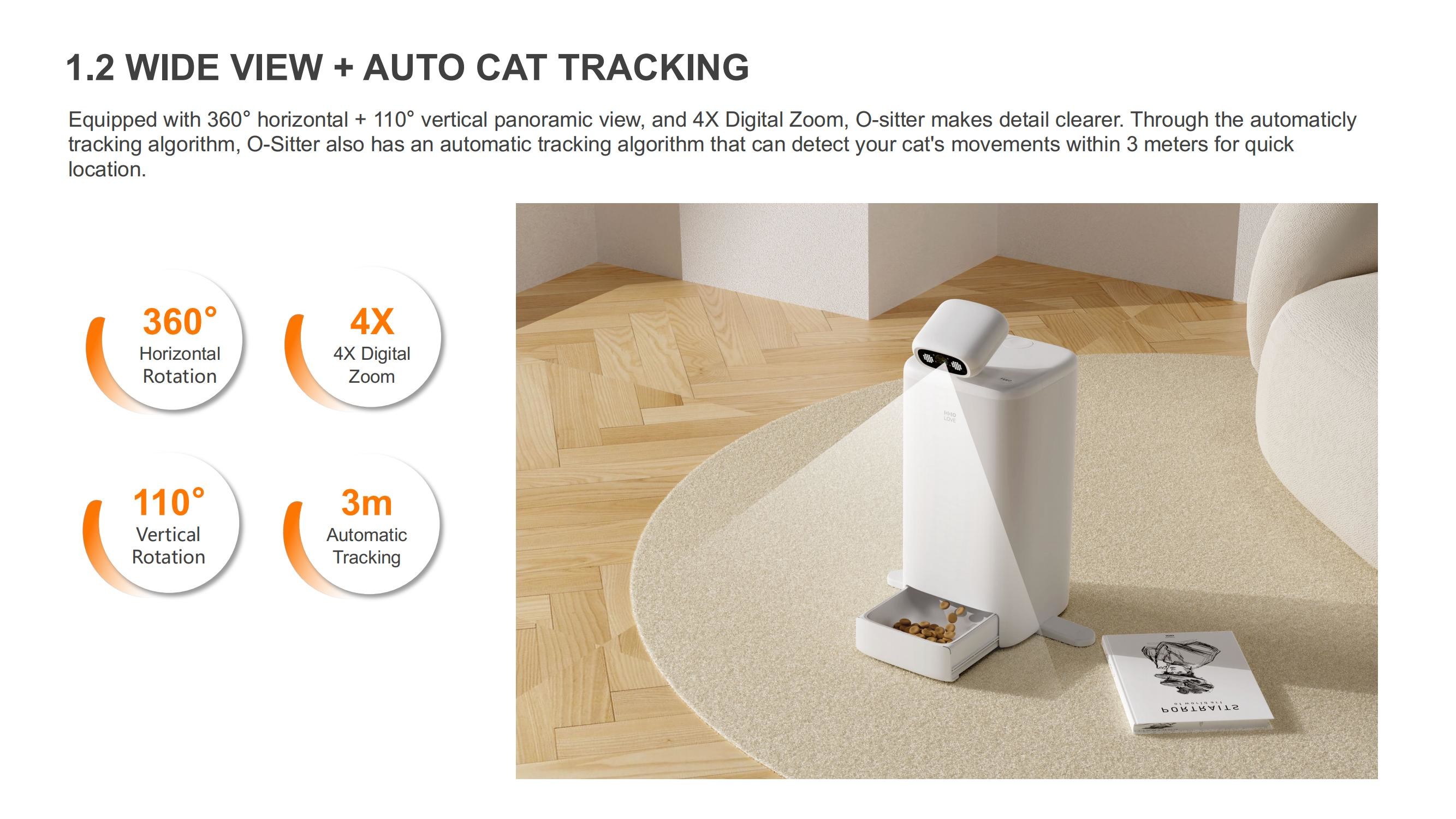 Automatic Tracking Smart Pet Companion Robot 110 Degree Vertical Rotation