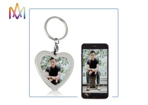 SS304 Heart Shaped Photo Frame Custom Shaped Keychains