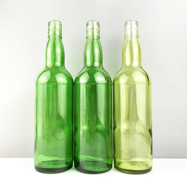 Quality Body Material Glass 750ml Clear Round Olive Oil Bottle for Dispensing and Storage for sale