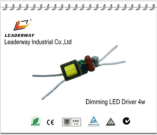 4W Dimmable LED Driver with excllent dimming and small size for E14
