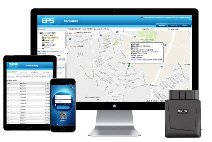 L58mm Programmable 3D Axis Sensor 4g LTE OBD GPS Tracker 57g
