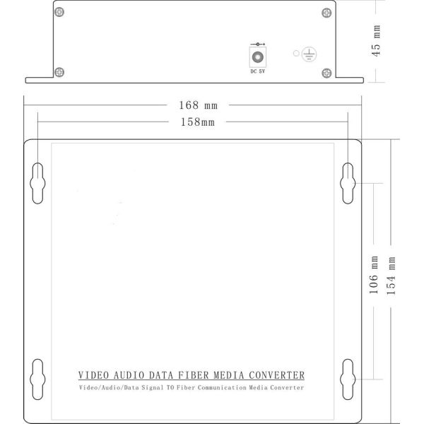 Mic & Line Level Audio To Fiber Dimensions