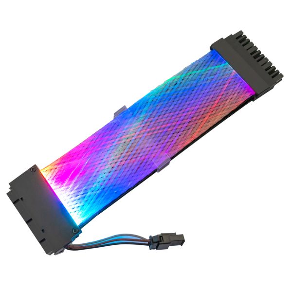 Computer Game LED single headlight 24Pin RGB extension cord male to female connector sync cord cable