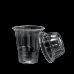 Functional Design Plastic Cup with Thickened Bottom and Stacking Feature for