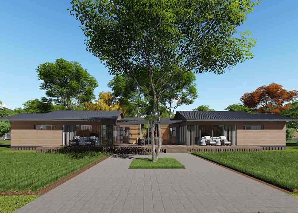 China Delicate Sandwich Panel House Prefabricated With Wooden House Villa wholesale