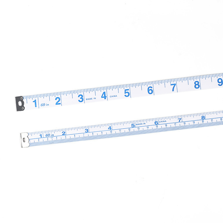 Compact And Easy To Wintape Mini 60-Inch 1.5m White Waterproof Sewing Body Tape Soft Ruler With Blue Printing