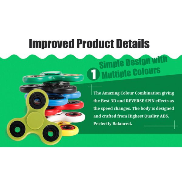 Long Time Spinner ABS Plastic Tri-Spinner Fidget Wholesale Spinner