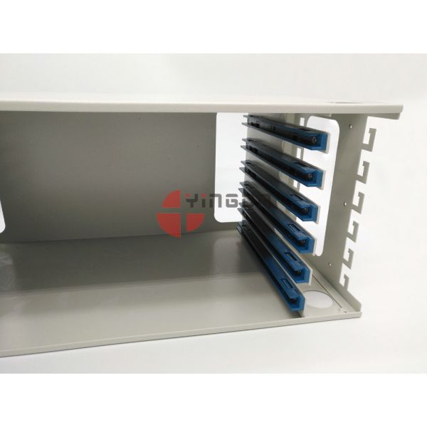 72 Port Fiber Optic ODF Optical fiber patch panel , Rack Mount Fiber Distribution Unit SC
