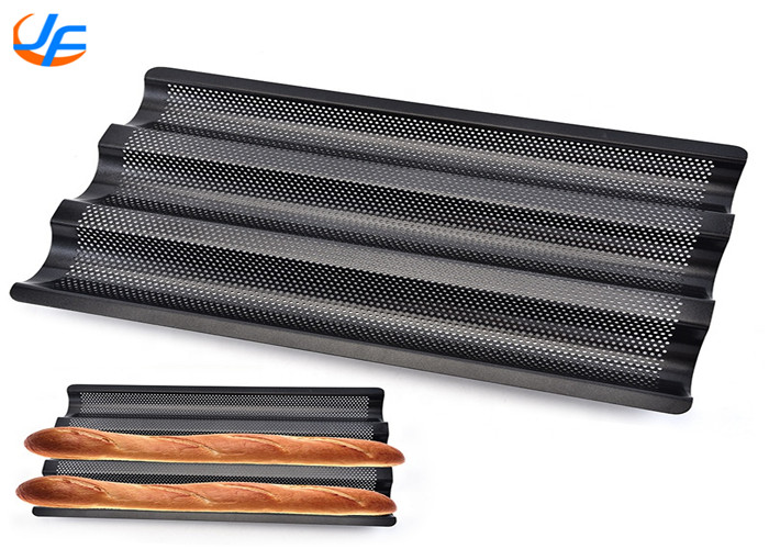 RK Bakeware China Foodservice NSF Australia Mackies 5 Flutes Nonstick Glazed Aluminum Baguette Baking Tray