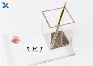 Make Up Brush Custom Made Acrylic Boxes , Transparent Acrylic Display Cube