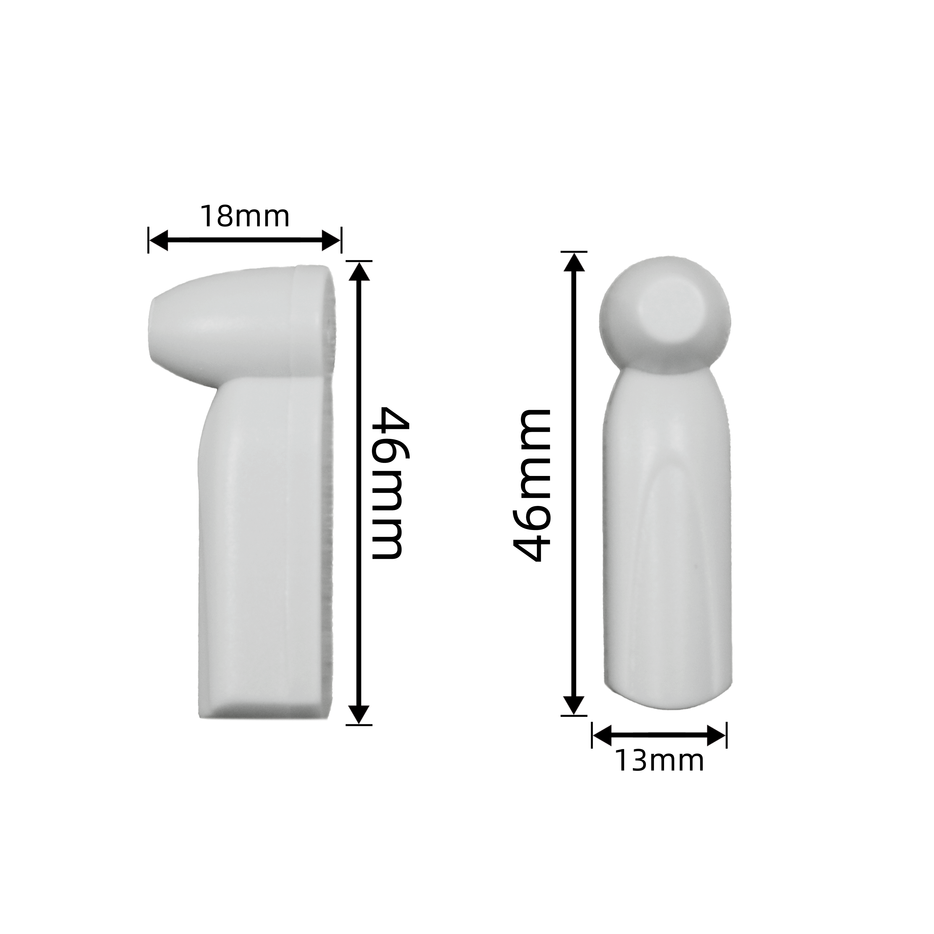 EAS 58KHz AM Security Hard Tag 46mm Grey For Retail Store