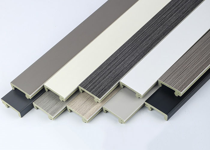 Easy Installation Modern Rectangular WPC Wood Plastic Composite Panel Skirting