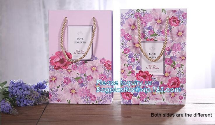 violet printing shopping bags by handmade,Gift shopping luxury carrier Bag Direct Manufacture Paper Bag logo Printing