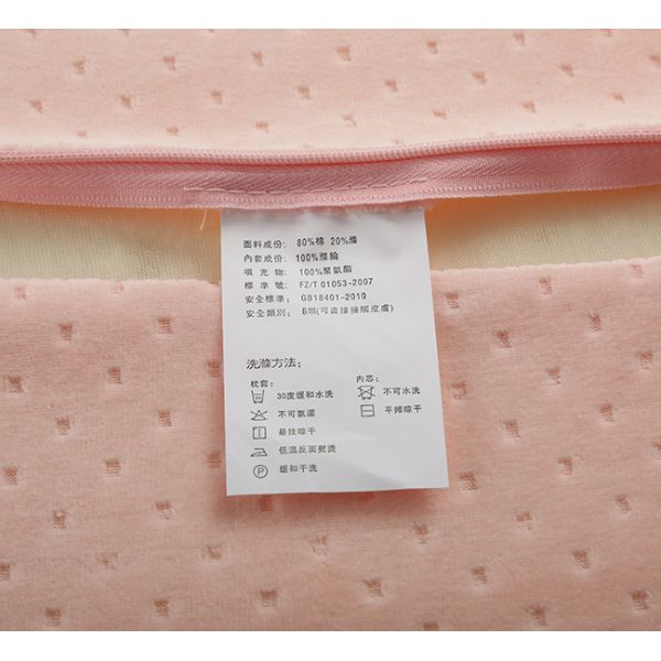 White Color Anti Snore Velvet Memory Foam Contour Pillow Polybag Packing