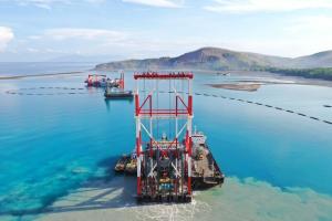 China Dry Method Bottom Feed Vibroflot With Boat Vibro Bottom Stone Column Pile Device wholesale