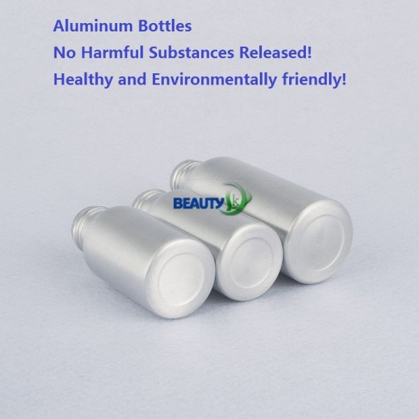 Empty metal cosmetic Packaging refillable aluminum hair salon spray bottles with pumps