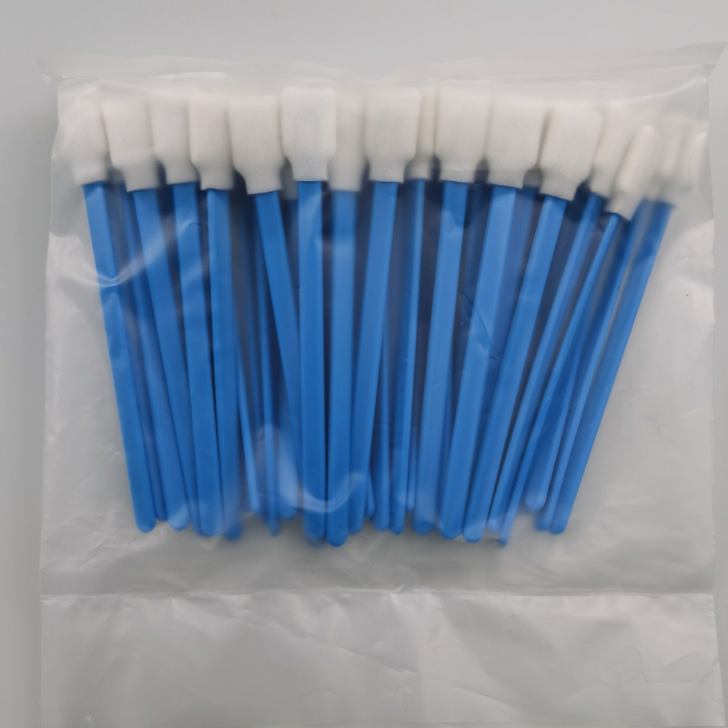 PP Stick Rectangle Foam Tip Cleaning Swabs For Printer