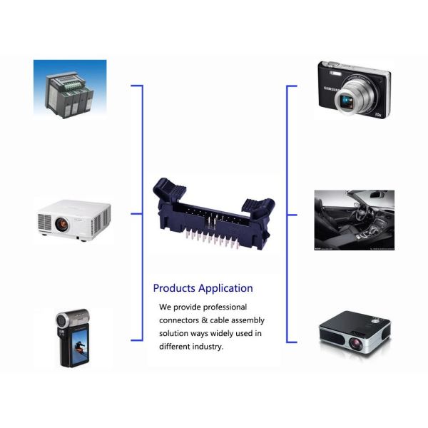 Rectangular Circuit Board Cable Connectors , DIP Surface Mount Wire To Board Connector