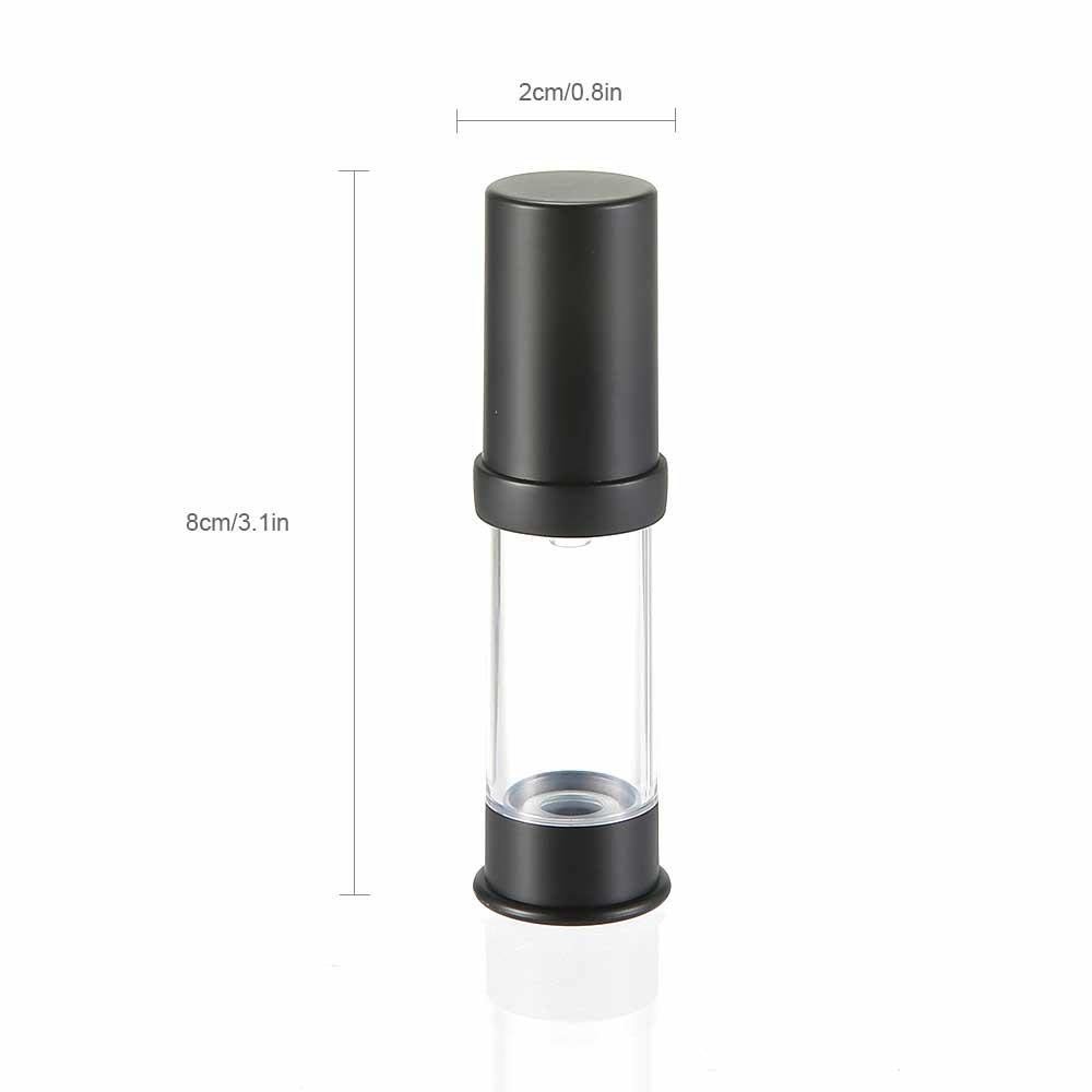 Black Cream Airless Cosmetic Bottles 10 Ml Mini Size Daily Life Use