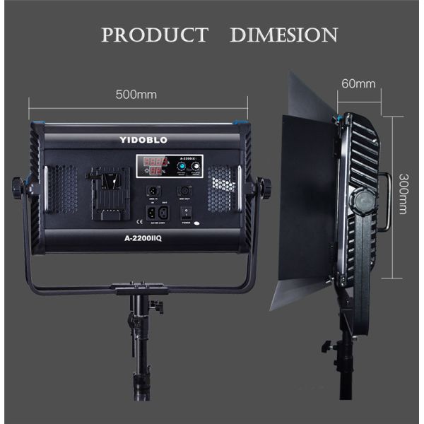 A-2200IIQ Bi Color 100W Photoshoot Lighting Equipment 10000lm LED Photography Studio Light