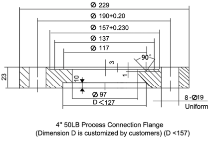 Liquid Gas Steam Capacitance Level Transmitter With Flange Mounting Intelligent Type