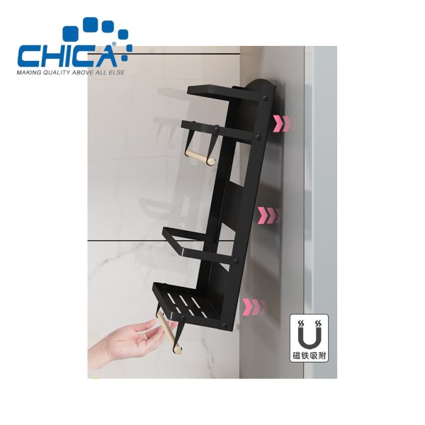 Magnetic Refrigerator Shelf 4 Tiers Kitchen Fridge Storage Rack Fridge Rack Accessories of Kitchen Sink