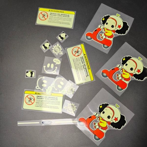 Fluorescent Glow In The Dark Logo Printable Logo Stickers For Bags