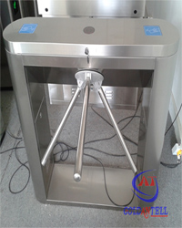 Security Half Height Turnstiles Tripod Turnstile Gate With Led Direction Instruction