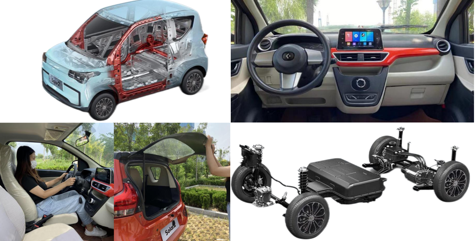 Low usage Cost Electric Car Solar 2 without pollution and emissions