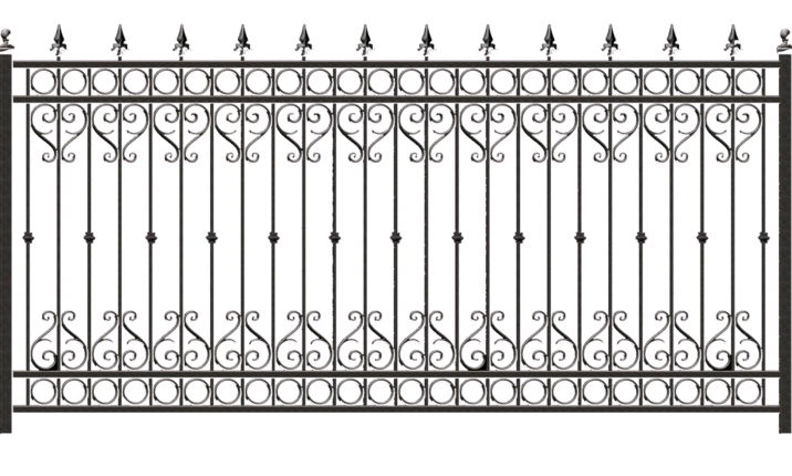Waterproof Ornamental Iron Parts Outdoor Garden Fencing Cast Iron Fence Panel