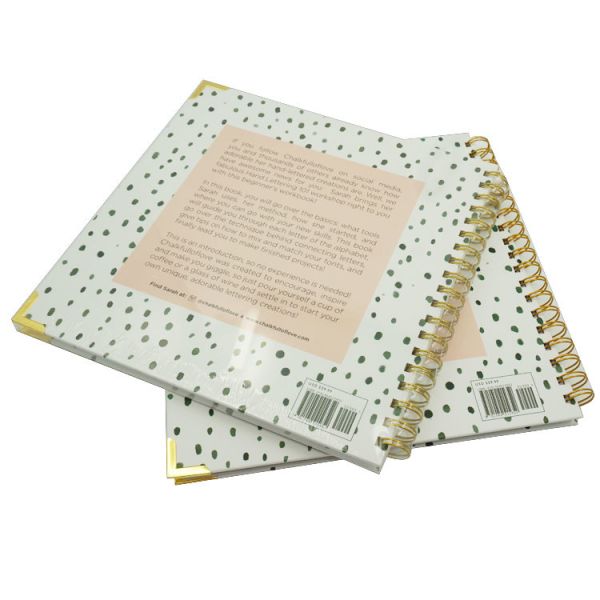 Spotted Spiral Notebook Printing , CMYK Custom Art Book Printing 248*248mm