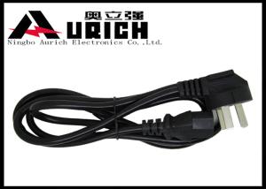 Female Ends China Computer Monitor Power Cord , 3 Prong Power Supply Cables