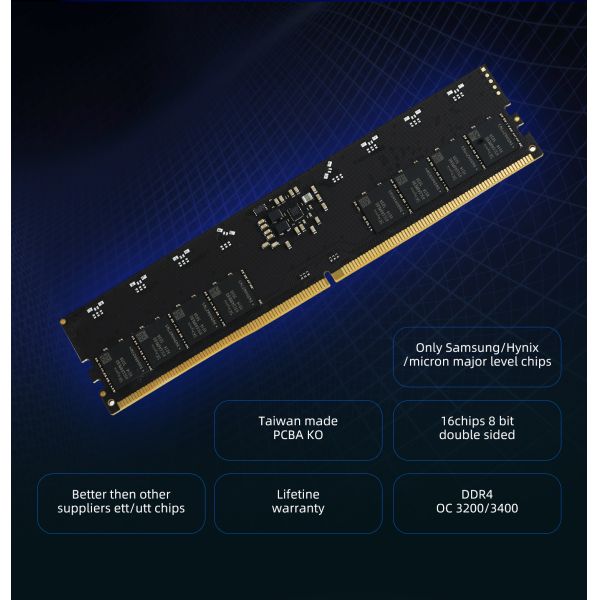 DDR5 RAM module with size reference