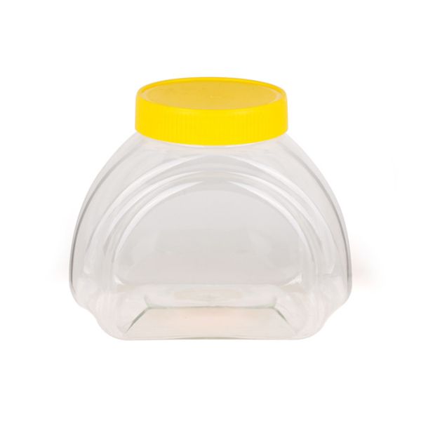 Irregular Shape Canned Food Clear Pet Jars Plastic Jar With Handle