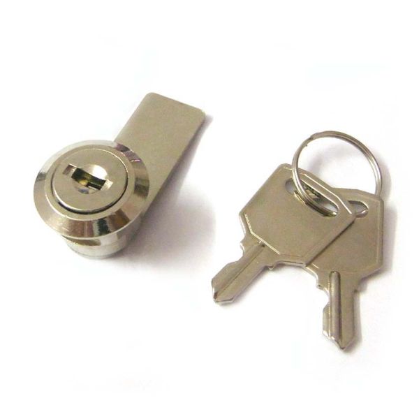 Small Flat Key Cam Lock for Display Case Cabinet Cam Lock with small Key Aliked Key