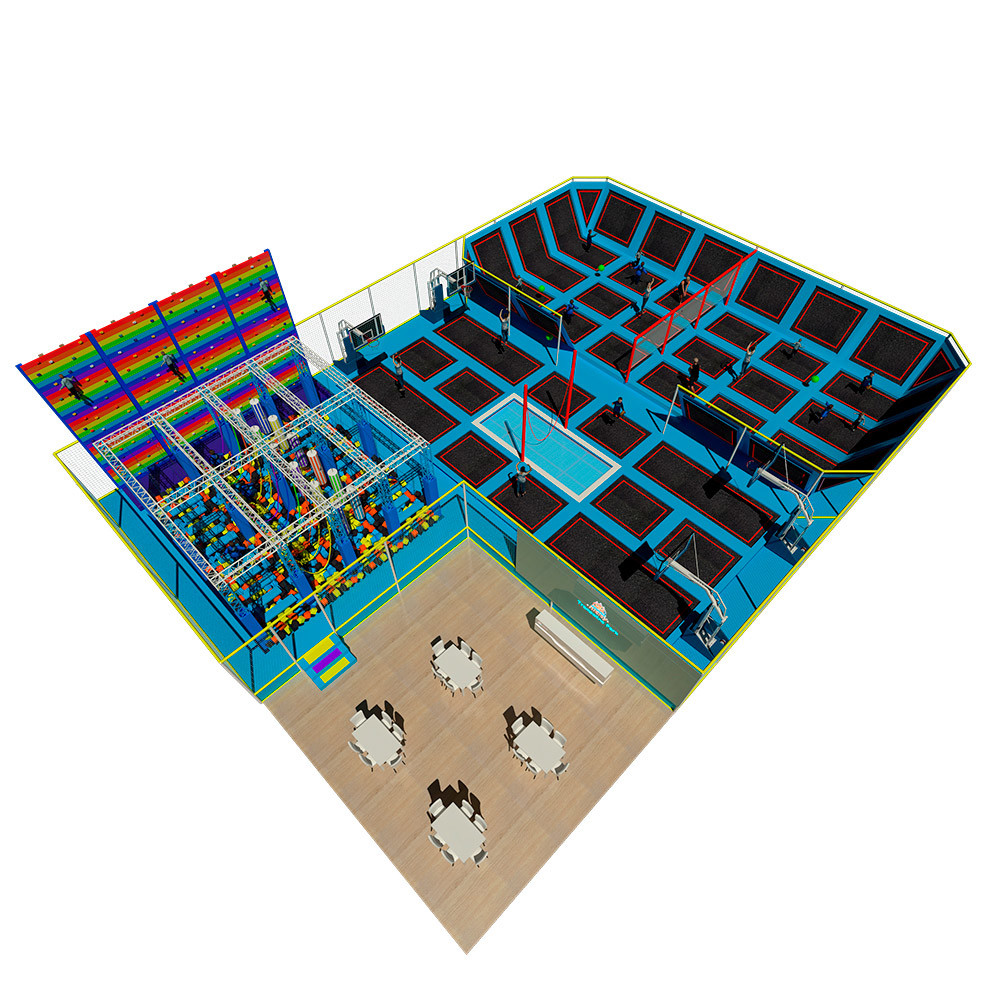 Waterproof Foam Pad Soft Indoor Playground , Jump And Bounce Trampoline Park