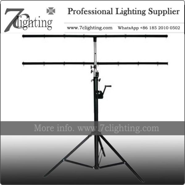Double Bar LED PAR Light Stand 4.5m Winch up Lighting Stand